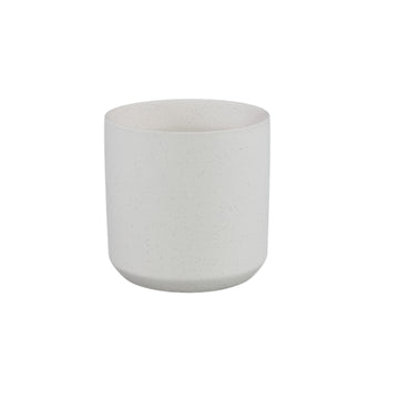 Flowerpot - White Surface, Round Shape, Ceramic Material, L - Fatima | PTMD
