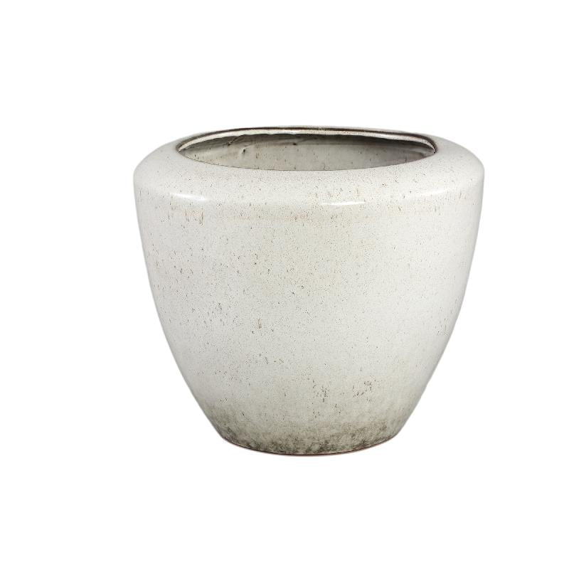Flower Pot – Beige Surface, Round Shape, Smooth Surface, Ceramic Material, XL – Kyleigh | PTMD