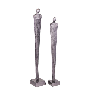 Statue - Aluminum, handcrafted, gunmetal look, male form, sculptural, S – Symon | PTMD