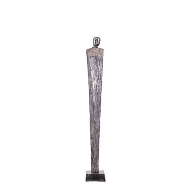 Statue - Aluminum, handmade, gunmetal finish, male form, sculptural, L – Symon | PTMD
