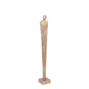 Statue - Aluminum, handmade, brown-gold look, male form, sculptural, S – Symon | PTMD