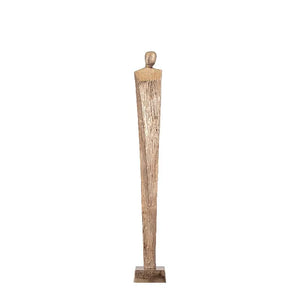 Statue – Menschen Design, Aluminium Material, Braun Gold, S – Symon | PTMD