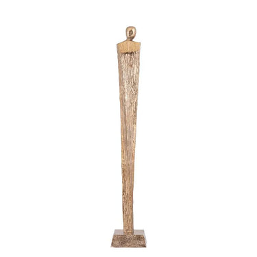 Statue - Aluminum, handcrafted, brown-gold look, male form, sculptural, L – Symon | PTMD