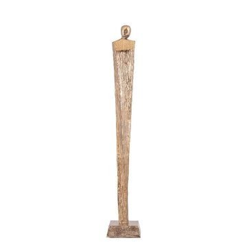 Statue - Aluminum, handcrafted, brown-gold look, male form, sculptural, L – Symon | PTMD