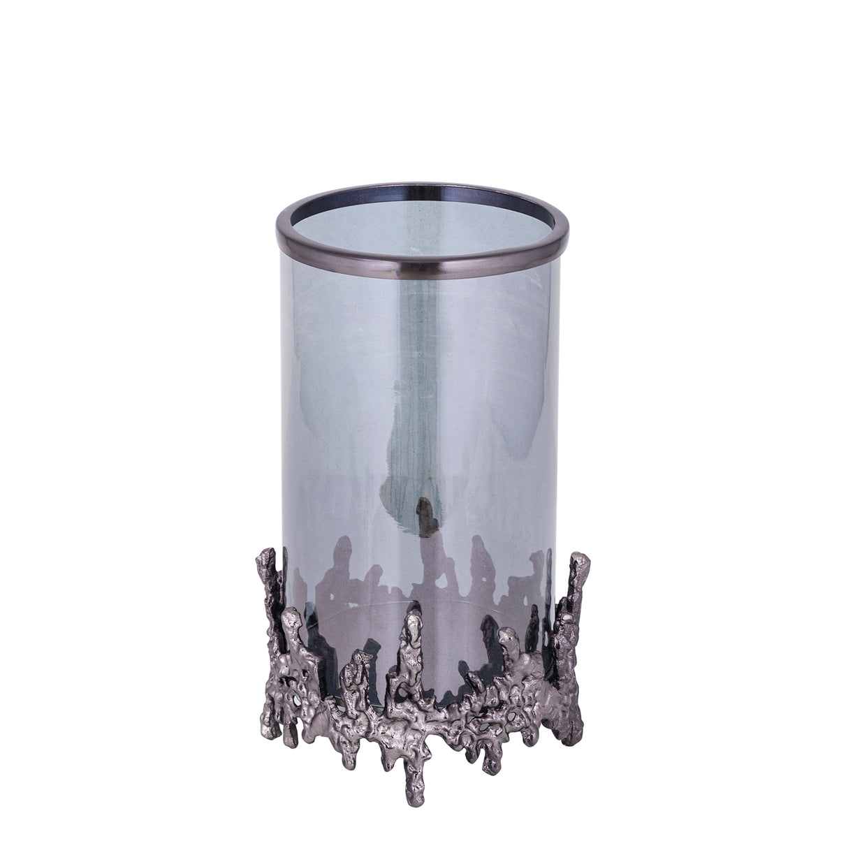 Hurricane Lamp – Aluminium Frame, Glass Insert, Black Colouring – Barrie | PTMD