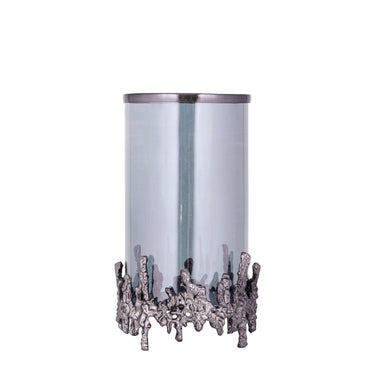Windlicht – Quadratisches Design, Raues Finish, Aluminium Material, Schwarz – Barrie | PTMD