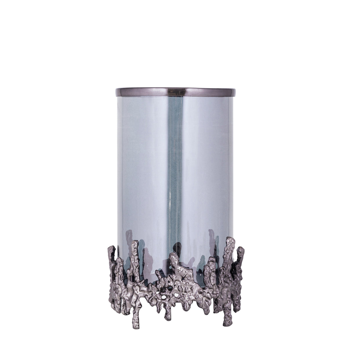 Hurricane Lamp – Aluminium Frame, Glass Insert, Black Colouring – Barrie | PTMD