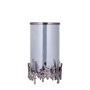 Hurricane Lamp – Aluminium Frame, Glass Insert, Black Colouring – Barrie | PTMD