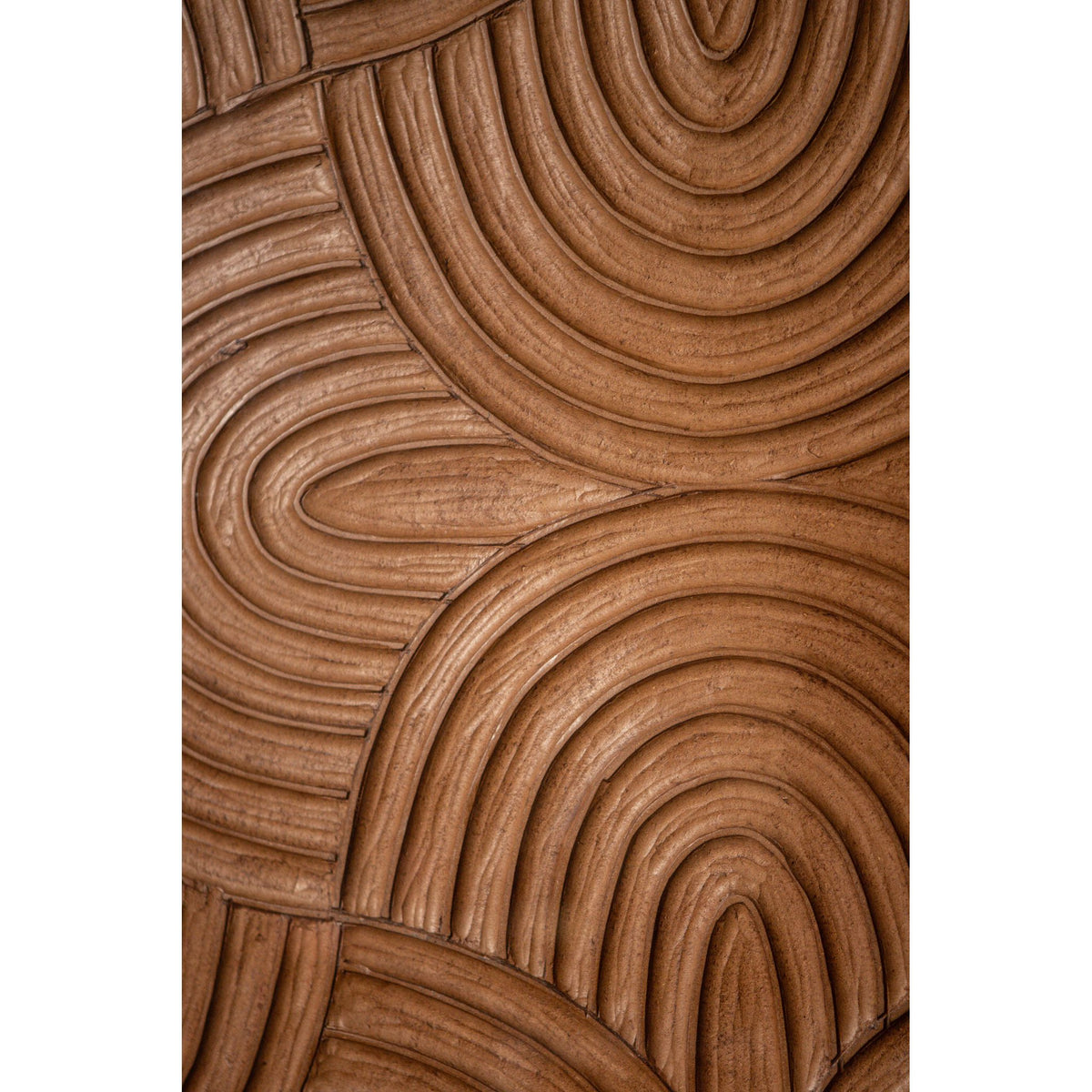 Wandpaneel – Wirbel Muster, MDF Holz, Brauner Farbton, L – Elasah | PTMD