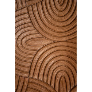Wandpaneel – Wirbel Muster, MDF Holz, Brauner Farbton, L – Elasah | PTMD