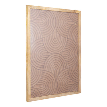 Wandpaneel – Wirbel Muster, MDF Holz, Brauner Farbton, L – Elasah | PTMD
