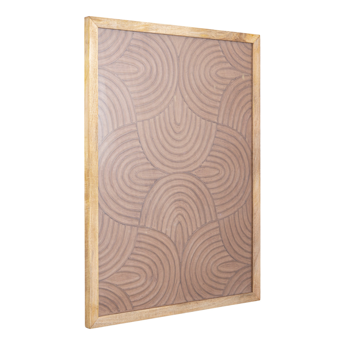 Wandpaneel – Wirbel Muster, MDF Holz, Brauner Farbton, L – Elasah | PTMD