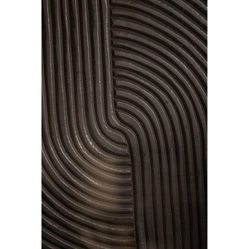 Wandpaneel – Linien Muster, MDF Holz, Schwarzer Farbton, L – Elasah | PTMD