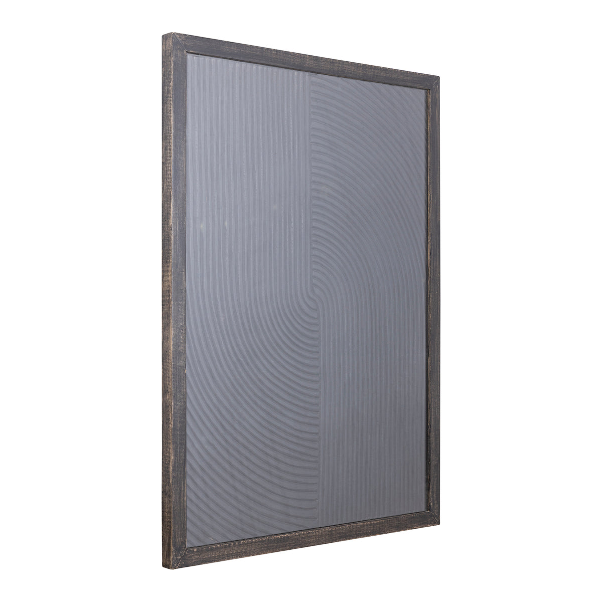 Wandpaneel – Linien Muster, MDF Holz, Schwarzer Farbton, L – Elasah | PTMD