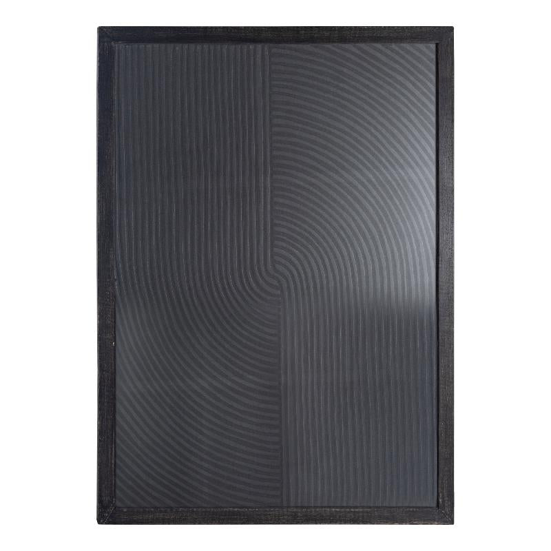 Wandpaneel – Linien Muster, MDF Holz, Schwarzer Farbton, L – Elasah | PTMD