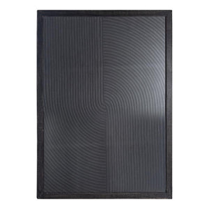 Wandpaneel – Linien Muster, MDF Holz, Schwarzer Farbton, L – Elasah | PTMD