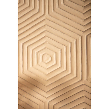 Wandpaneel – Hexagon Muster, MDF Holz, Weißer Farbton, L – Elasah | PTMD