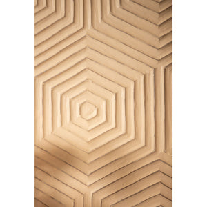 Wandpaneel – Hexagon Muster, MDF Holz, Weißer Farbton, L – Elasah | PTMD