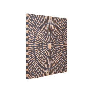 Wandpaneel – Rund Muster, MDF Holz, Brauner Farbton, S – Jordie | PTMD