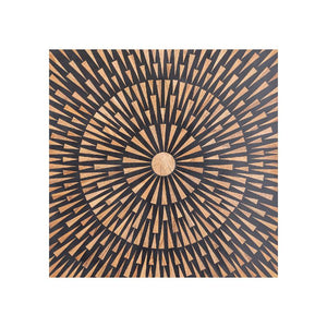 Wandpaneel – Rund Muster, MDF Holz, Brauner Farbton, S – Jordie | PTMD