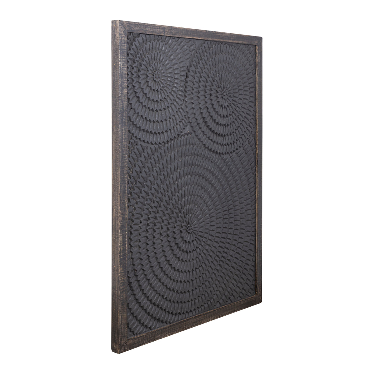 Wandpaneel – Rund Muster, MDF Holz, Schwarzer Farbton, L – Levya | PTMD