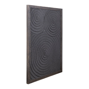 Wandpaneel – Rund Muster, MDF Holz, Schwarzer Farbton, L – Levya | PTMD