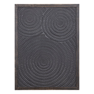 Wandpaneel – Rund Muster, MDF Holz, Schwarzer Farbton, L – Levya | PTMD