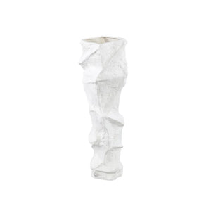 Vase – Stoneware Ceramic, Organic Design, White, Tall Form – Kellie | PTMD