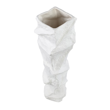Vase – Steinzeug Keramik, Organisches Design, Weiße Farbe, Hohe Form – Kellie | PTMD