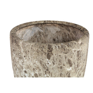 Blumentopf – Braune Oberfläche, Marmoroptik Design, Keramik Material, L – Miah | PTMD
