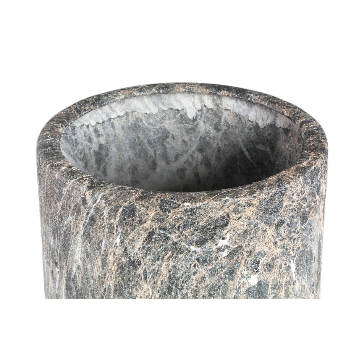 Flowerpot – Grey Surface, Marble Look Design, Ceramic Material – Miah | PTMD