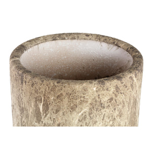 Flower Pot – Brown Surface, Marble Look Design, Ceramic Material – Miah | PTMD
