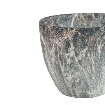 Blumentopf – Graue Oberfläche, Marmoroptik Design, Keramik Material, S – Miah | PTMD