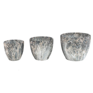 Topf – Graue Oberfläche, Marmoroptik Design, Keramik Material, S – Miah | PTMD