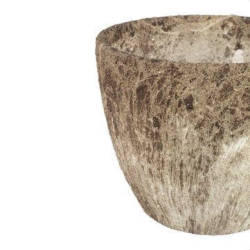 Blumentopf – Braune Oberfläche, Marmoroptik Design, Keramik Material, S – Miah | PTMD