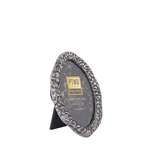 Bilderrahmen – Organisches Design, Ovale Form, Aluminium Material, Nickel – Paislie | PTMD