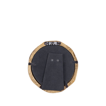 Photo Frame - Glass, Cast Aluminum, MDF Backing, Round, Organic Contour, Brass – Paislie | PTMD