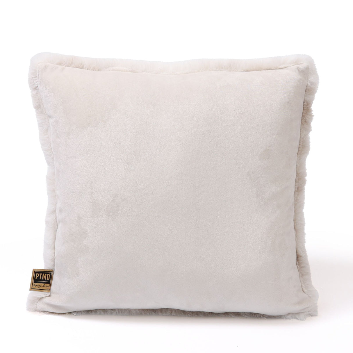 Cushion - Off-white faux fur, animal pattern, zipper, polyester filling, S – Linde | PTMD