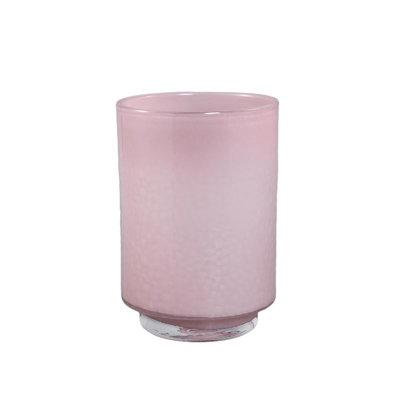 Vase - Pink Glass, Round Shape, Straight Base, M - Hervy | PTMD