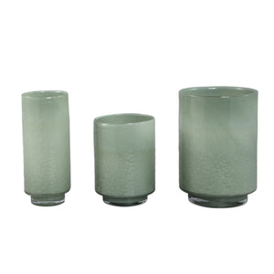 Vase – Mintgrünes Glas, Runde Form, Gerader Fuß, M – Hervy | PTMD