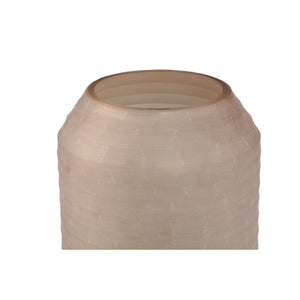 Vase – Beige Hue, Glass Material, Stripe Design, L – Malia | PTMD