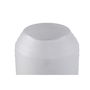 Vase – White shade, Glass material, Striped design, L – Malia | PTMD