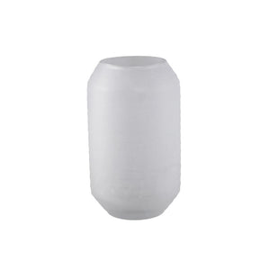 Vase – White shade, Glass material, Striped design, L – Malia | PTMD