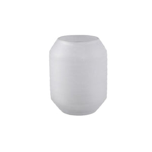 Vase – White color, Glass material, Stripe design, M – Malia | PTMD