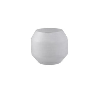 Vase - White Shade, Glass Material, Stripe Design, S - Malia | PTMD