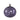 Oil Lamp - Purple Glass, Handmade, Round Design, L - Adilia | PTMD