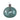 Oil lamp – Petrol-colored glass, Handmade, Round design, S – Adilia | PTMD
