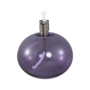 Oil Lamp - Purple Glass, Handmade, Round Design, S - Adilia | PTMD