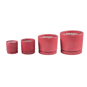 Topf – Geripptes Design, Zylinder Form, Keramik Material, Rosa – Meliya | PTMD