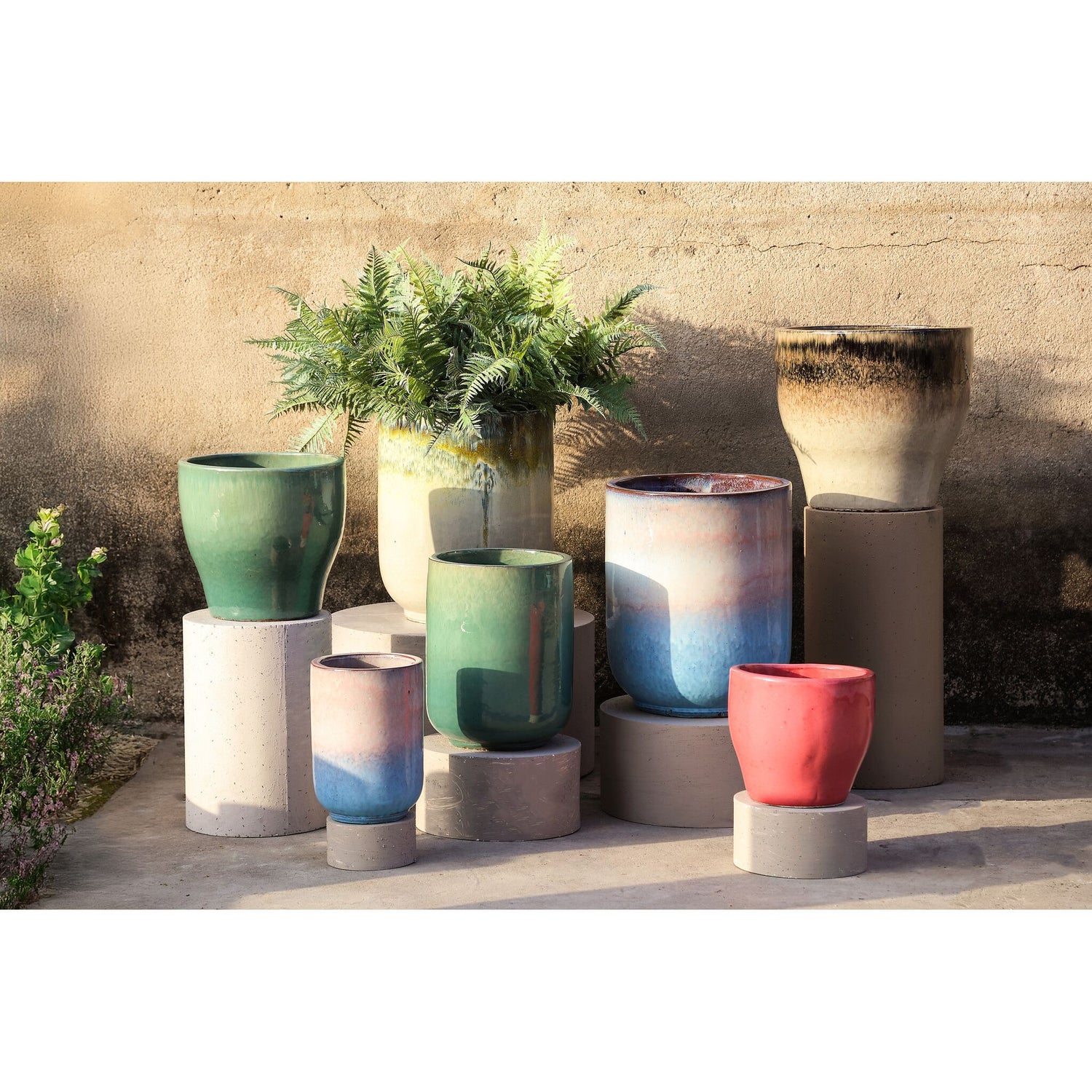 Pot – Ceramic Material, Round Shape, Turquoise Color – Rozay | PTMD